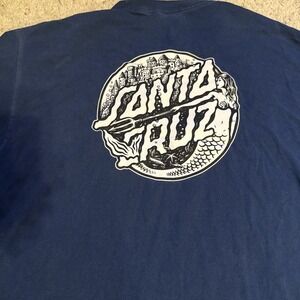 Santa Cruz Skateboards Mermaid & Castle Dot Blue T-shirt XL